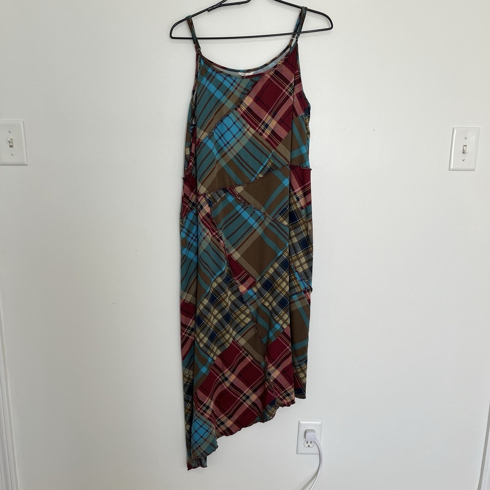 Vintage Asymmetrical Patchwork Dress Women's 14/16 Indie Boho Fairy Grunge